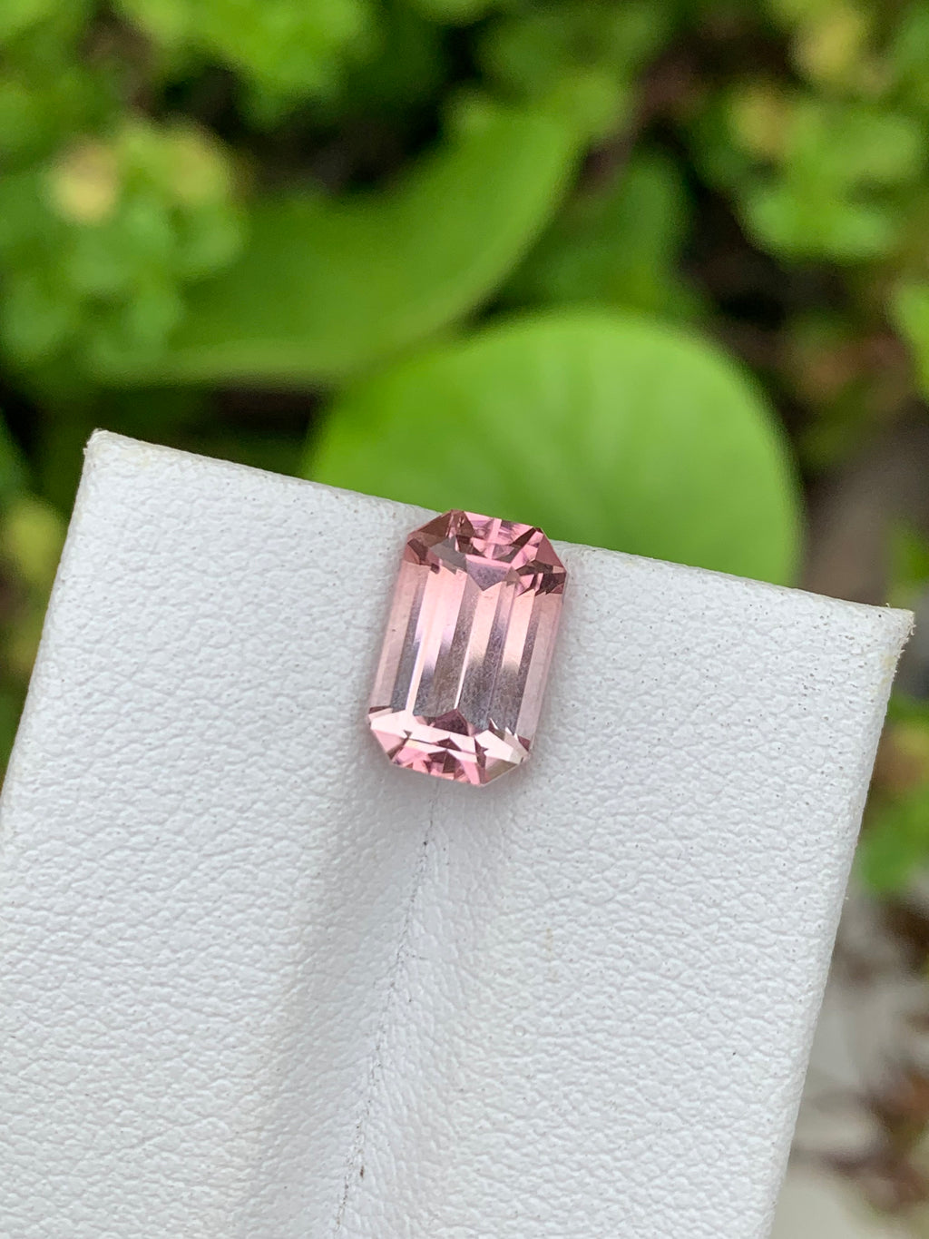 Pink Tourmaline Loose Gemstone, Emerald Cut, 3.25 CT