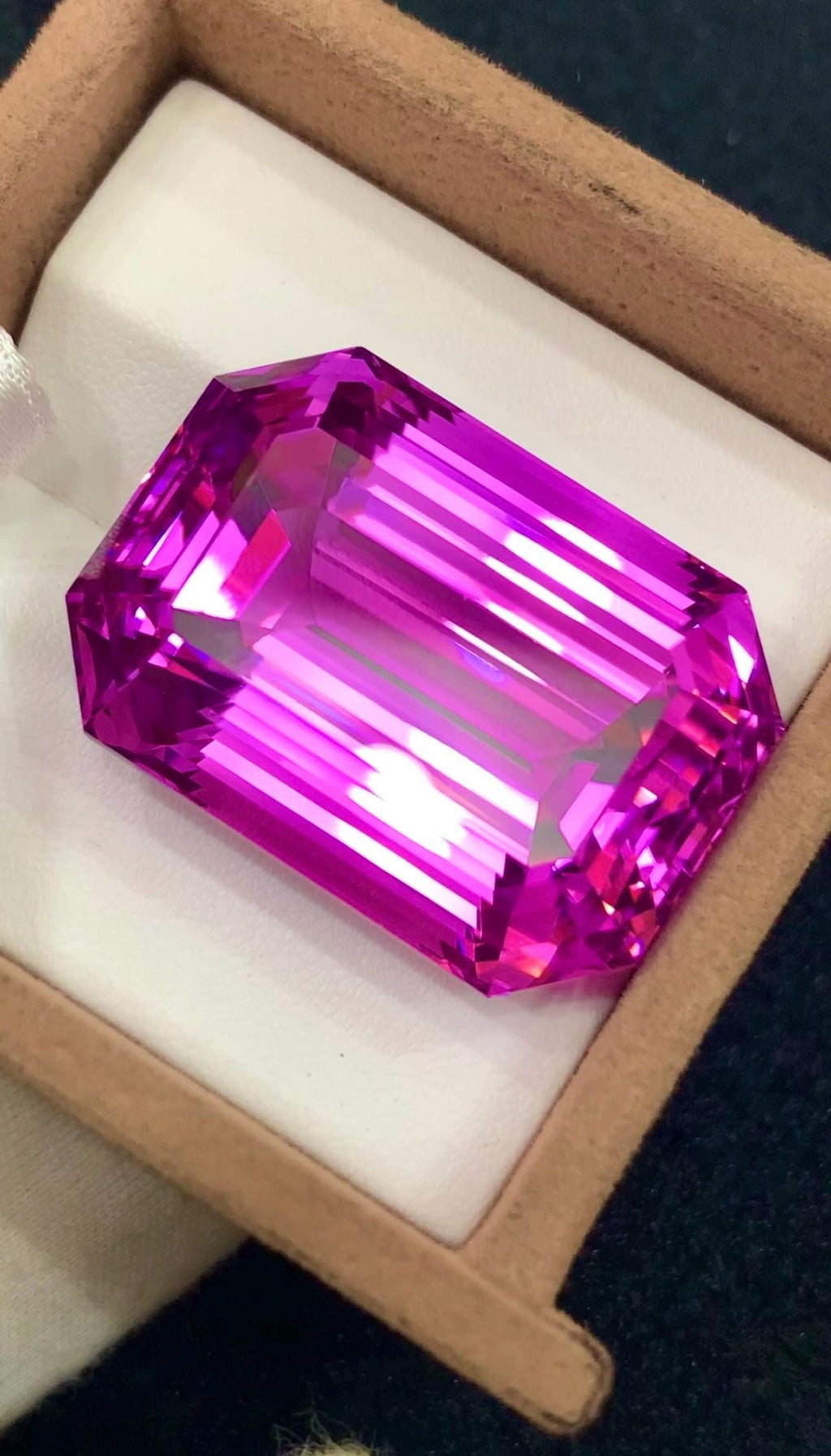 Vivid Pink Kunzite Gemstone 156.50 Carat Emerald Cut, Afghanistan