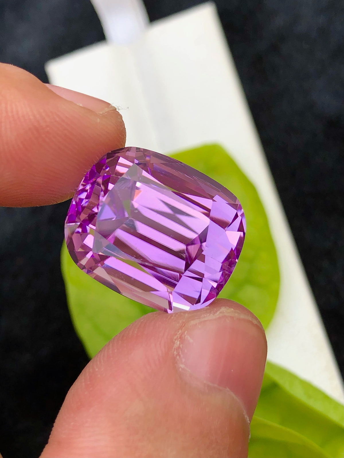 Natural Lavender Pink Kunzite Gemstone: Flawless Cushion Cut, 31.55 CT