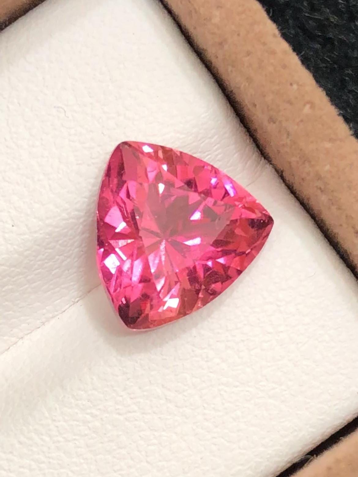 Hot Pink Rubellite 5.10ct Trillion Brilliant-Cut Madagascar