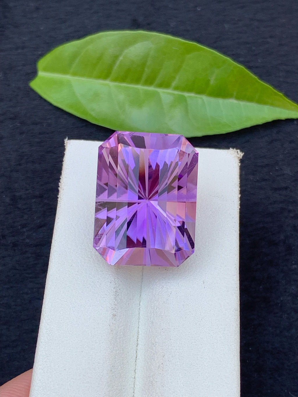Pink Purple Amethyst Gemstone: Custom Cut Loose Gem (37 CT)