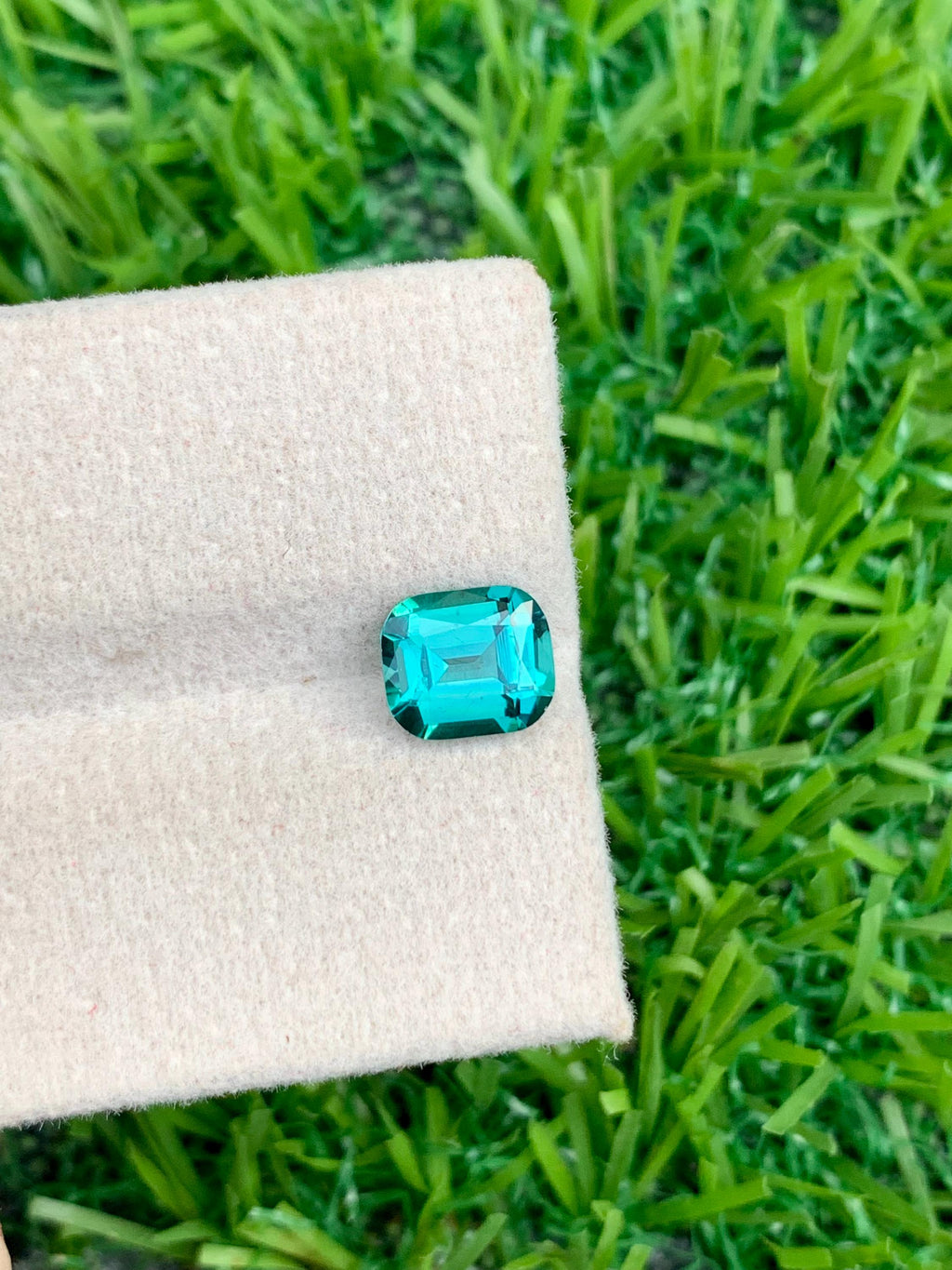 Blue Lagoon Tourmaline Gemstone: 1.25 CT Cushion Cut, Afghanistan Origin