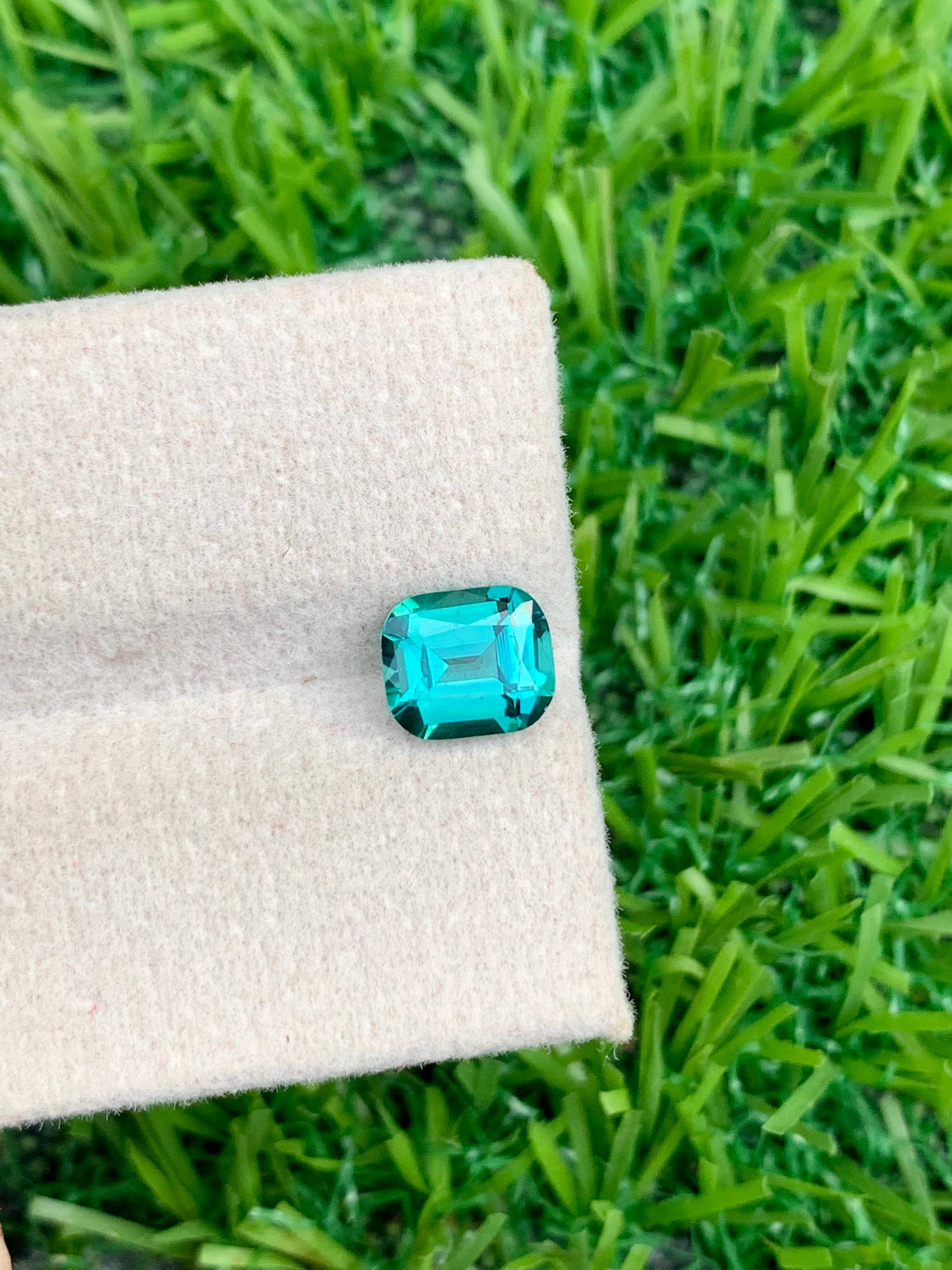 Blue Lagoon Tourmaline Gemstone: 1.25 CT Cushion Cut, Afghanistan Origin