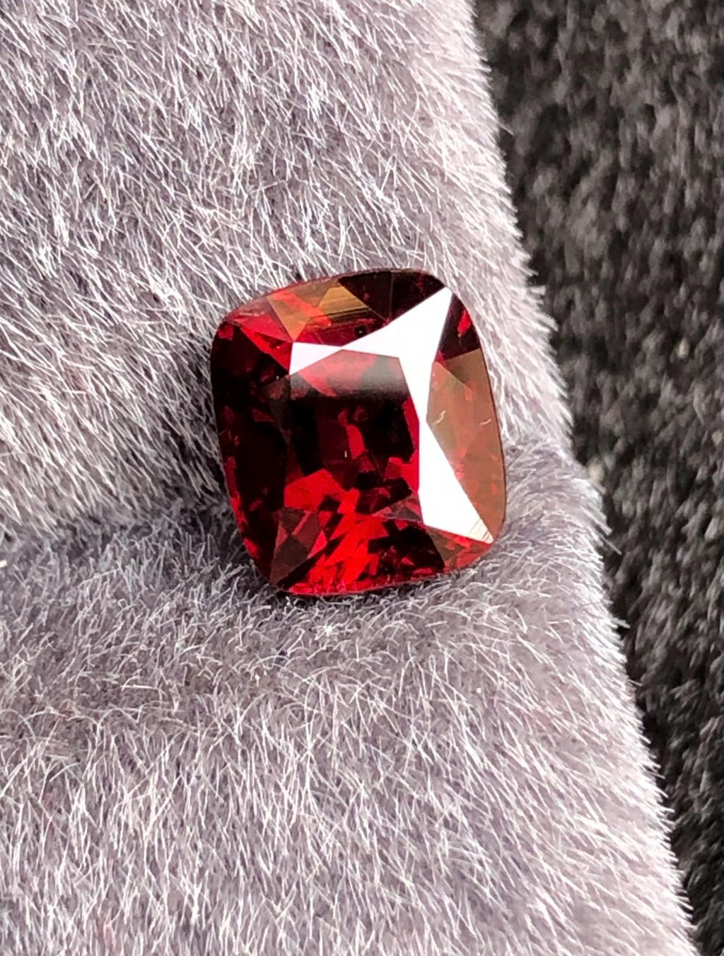 Vivid Red Spinel 1.73ct  Radiant Cushion Cut - Burma Gemstone Loose Stone