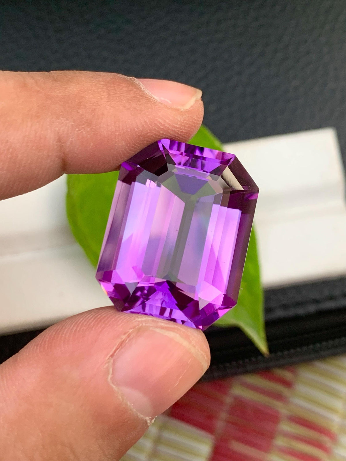 Cushion Cut Amethyst Gemstone: Natural Purple Loose Gem (40.85 Carats)