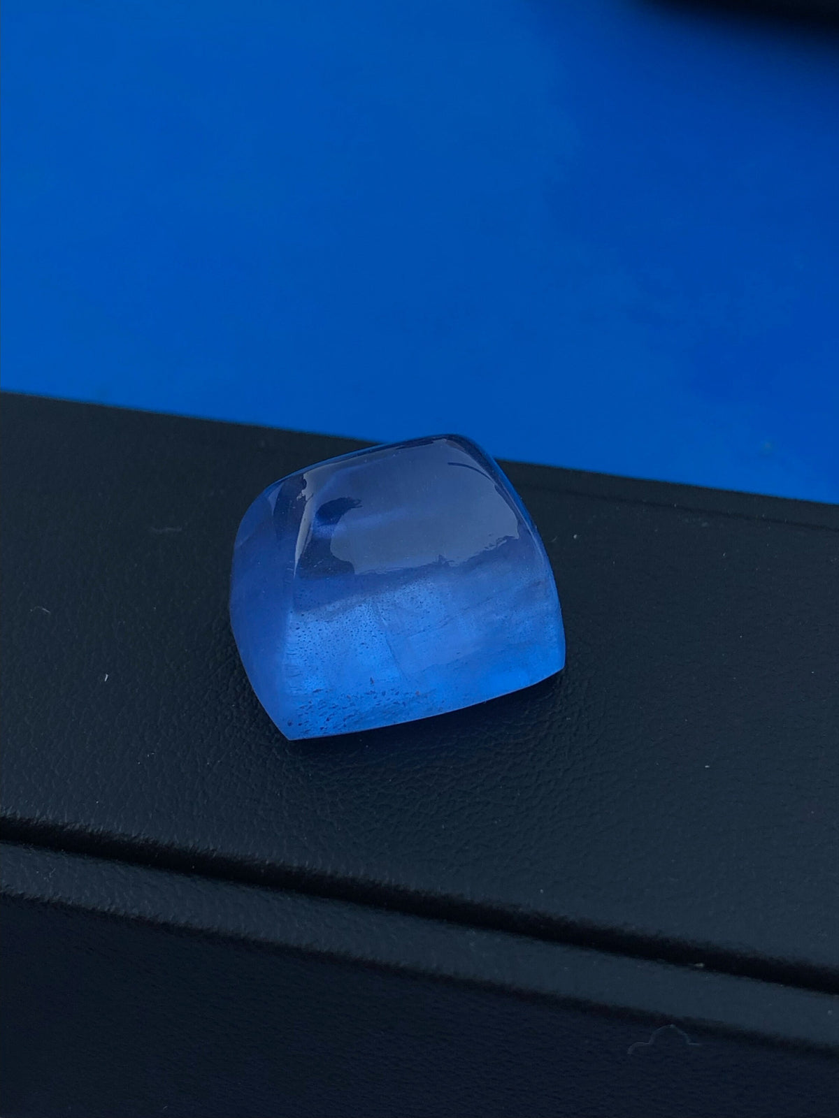 Santa Maria Aquamarine Cabochon: Deep Blue Sugarloaf Gemstone, 31 Carat