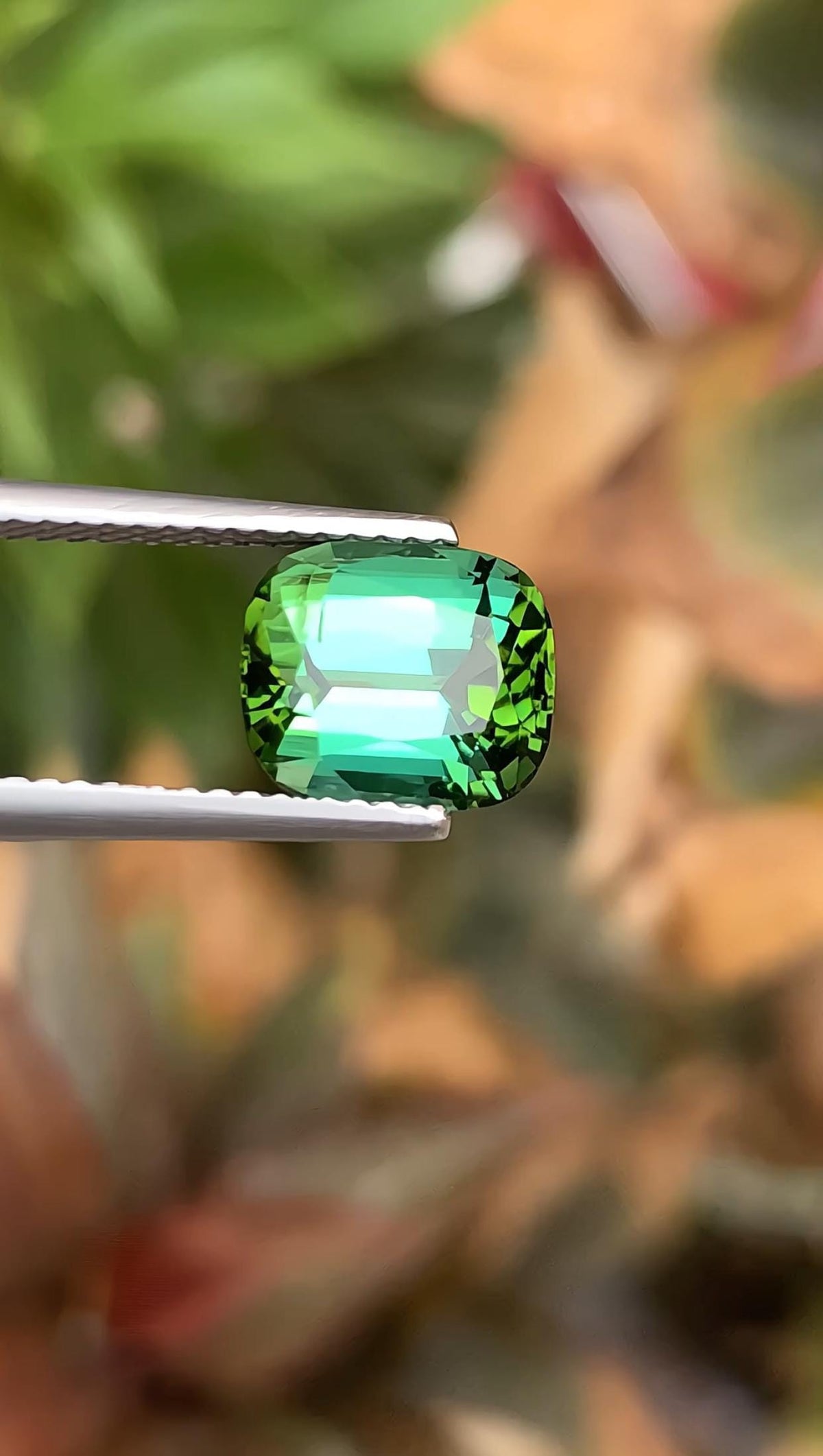 Natural Blue-Green Tourmaline Gemstone – Cushion Cut, 3.00 Carats (Afghanistan)