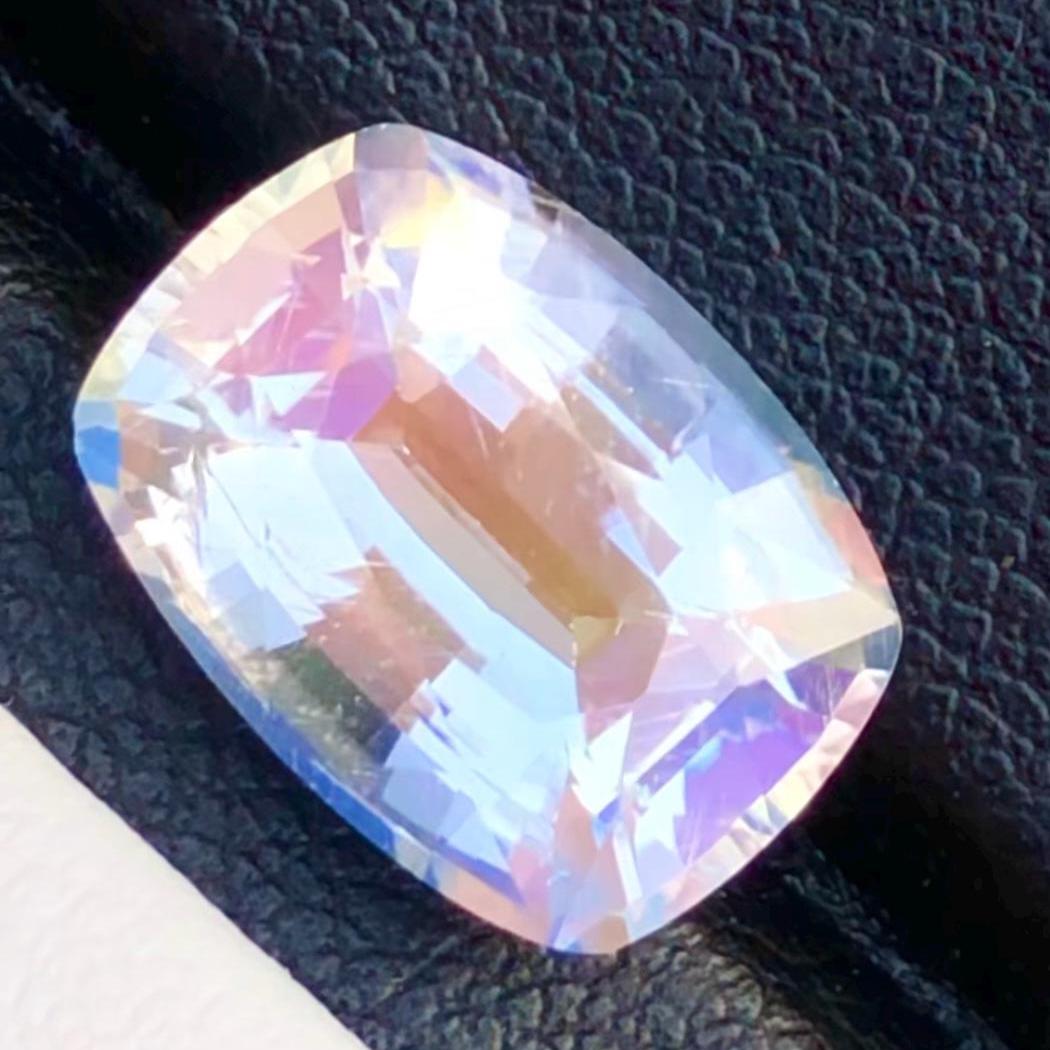 Rainbow Moonstone 5.50 Carat Cushion Cut 13x9mm Gemstone from Madagascar