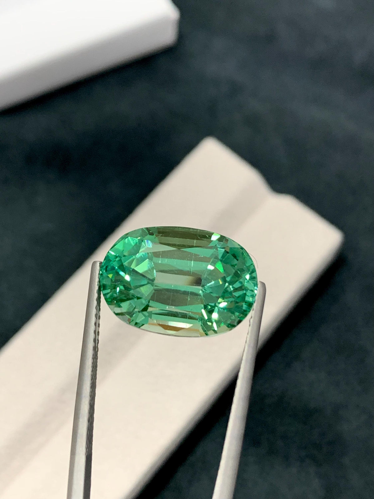 Green Hiddenite 16.85ct oval Cut | Vivid Green Spodumene from Afghanistan.