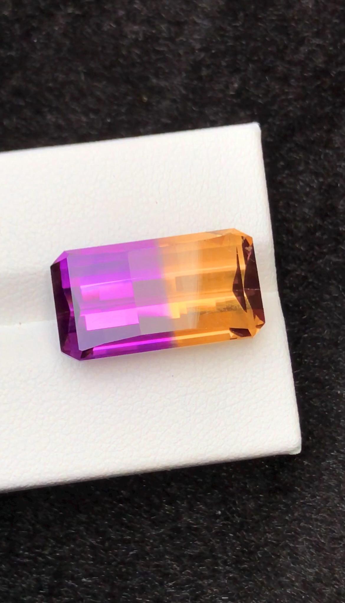 Ametrine 14.50 Carat Pixel Cut Loose Gemstone – from Brazil