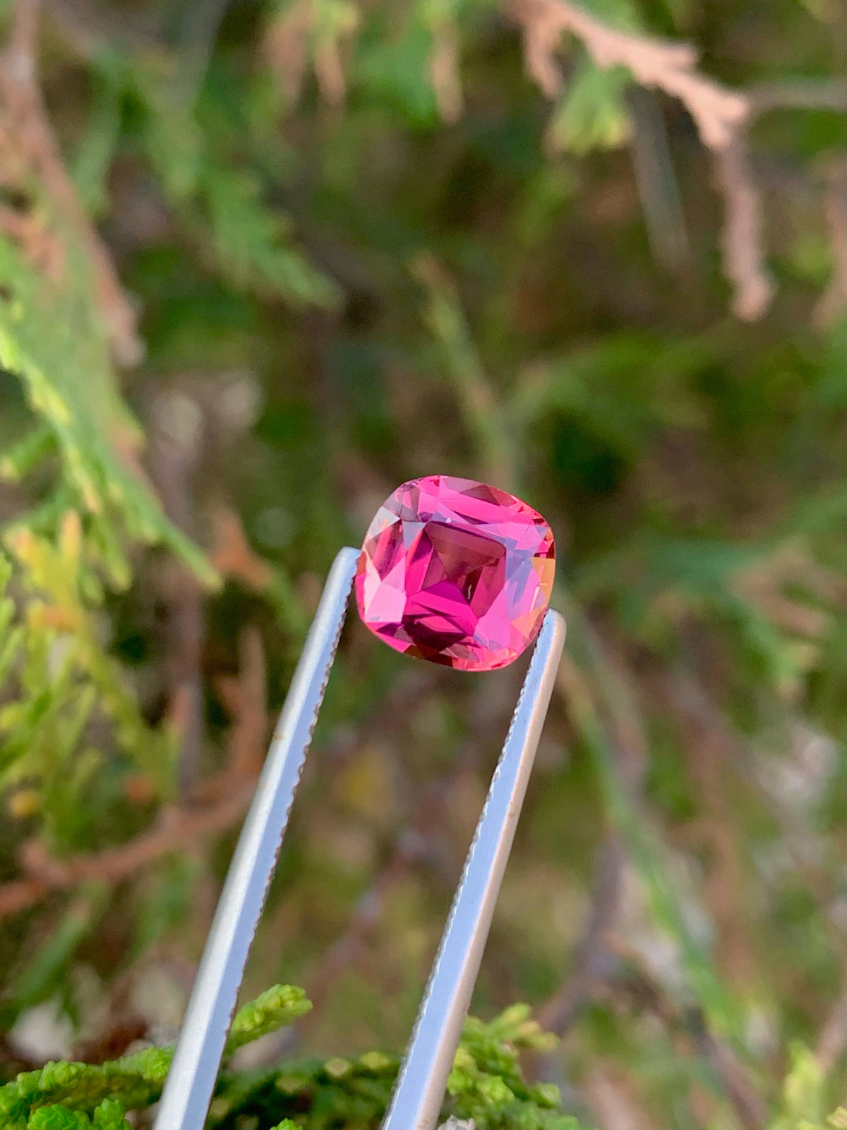 Pink Tourmaline Gemstone: 2.15 CT Cushion Cut, October Birthstone