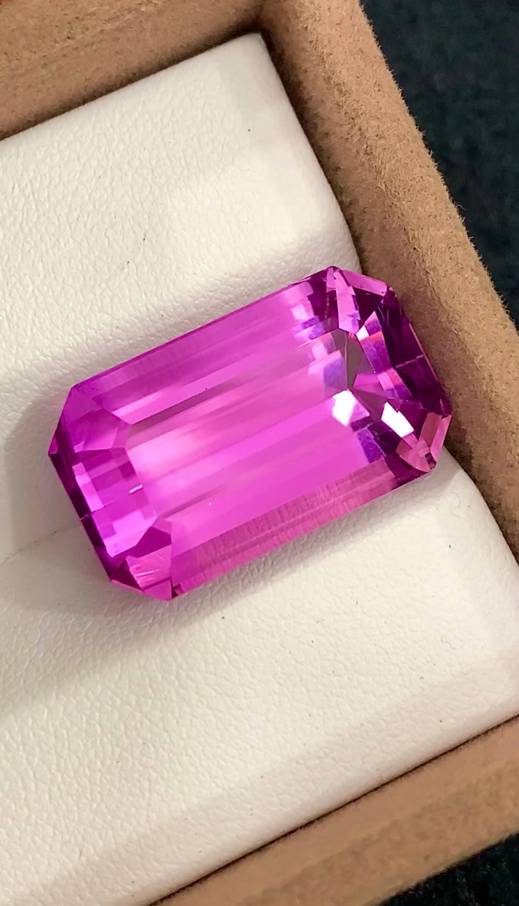 Pink Kunzite 46.55 Carat Emerald Cut Loose Gemstone from Afghanistan