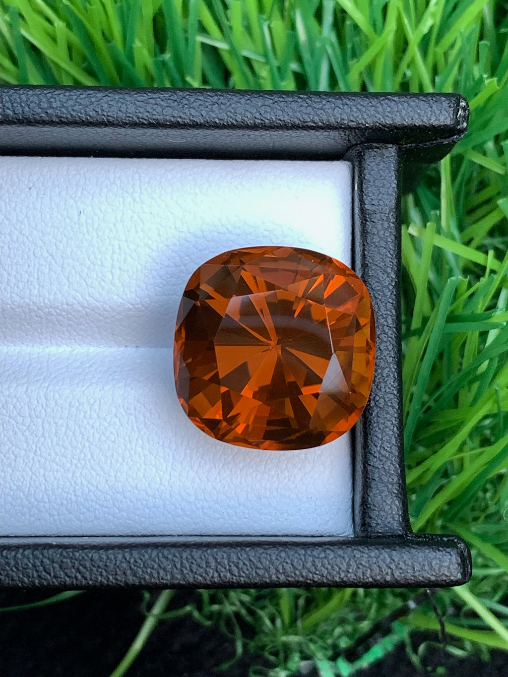 Orange Citrine Gemstone: 19 Carat Round Cushion Cut, November Birthstone