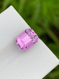 Lavender Pink Kunzite Gemstone: Emerald Cut, 3.95 CT Loose Stone