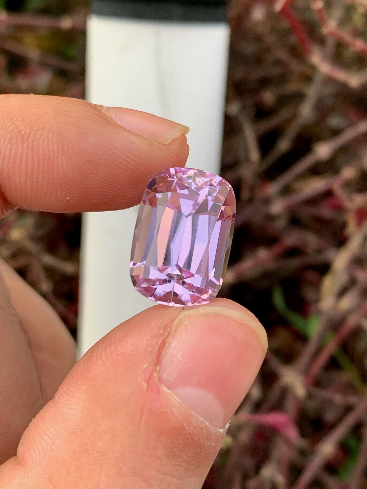 Baby Pink Kunzite Gemstone: 18.80 CT Cushion Cut Spodumene