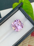 Natural Pink Kunzite Gemstone: 21.40 CT Flawless Ascher Cut