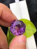 Deep Purple Amethyst Gemstone: Fancy Flower Cut, 27.20 CT