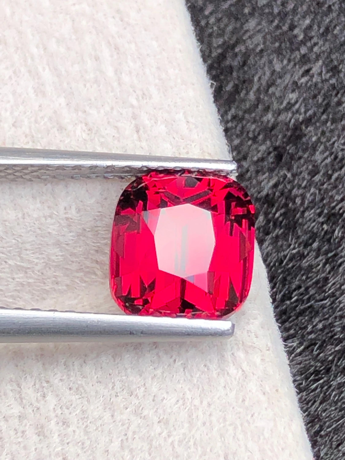 Rhodolite Garnet 3.21ct Cushion Cut –  Raspberry-Tone Tanzanian Gemstone