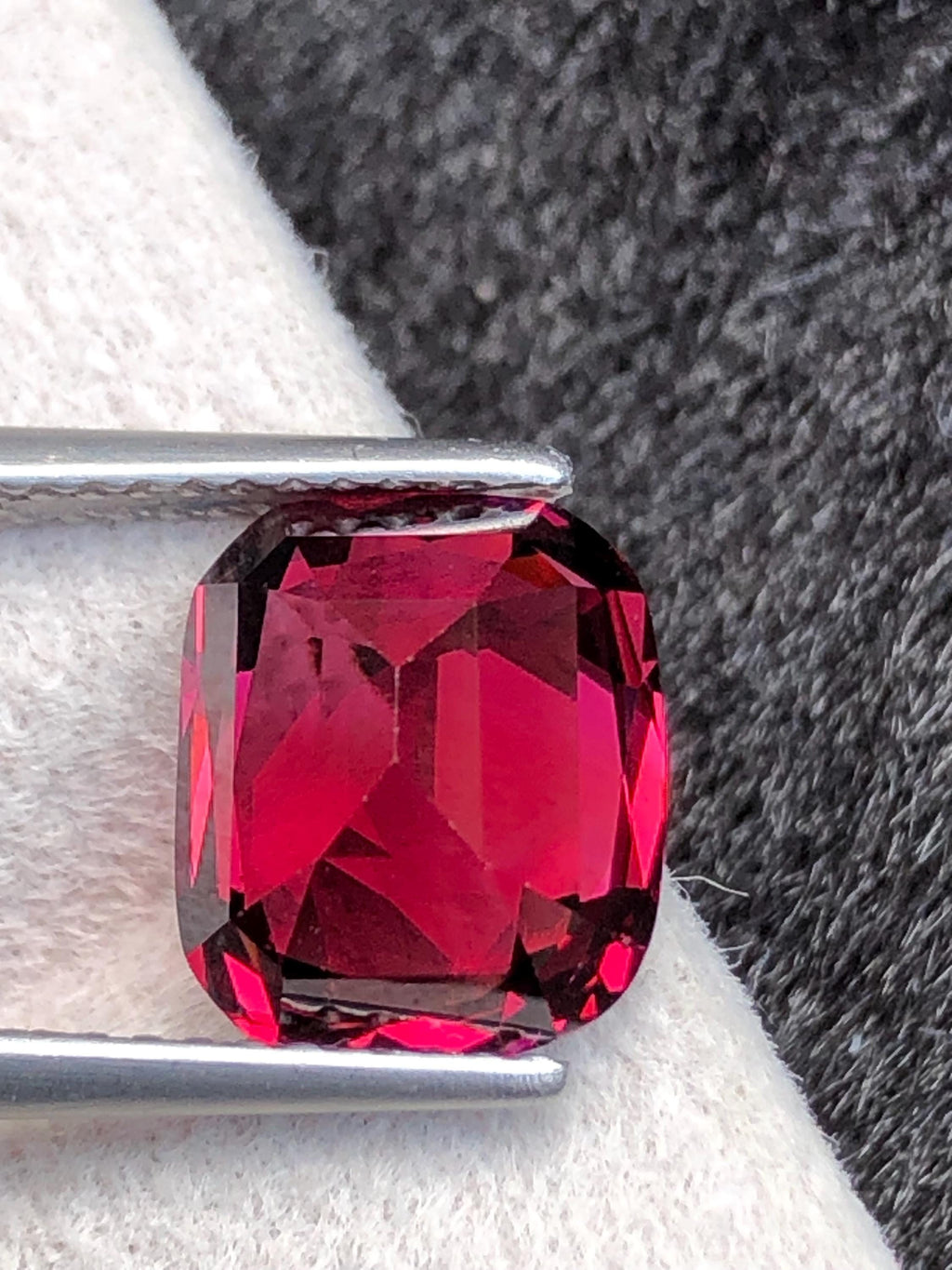 Rhodolite Garnet 4.44ct Cushion Cut Vibrant Reddish Gemstone from Tanzania