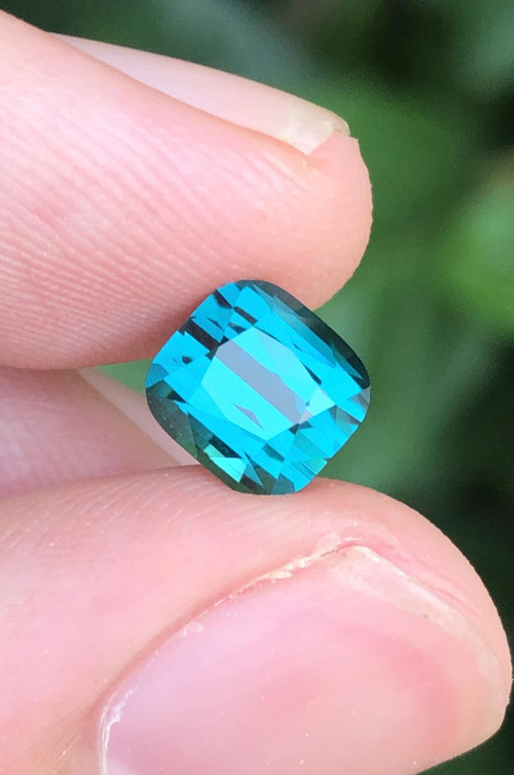 Lagoon Tourmaline 1.85ct Cushion Cut Loose Gemstone from Afghanistan