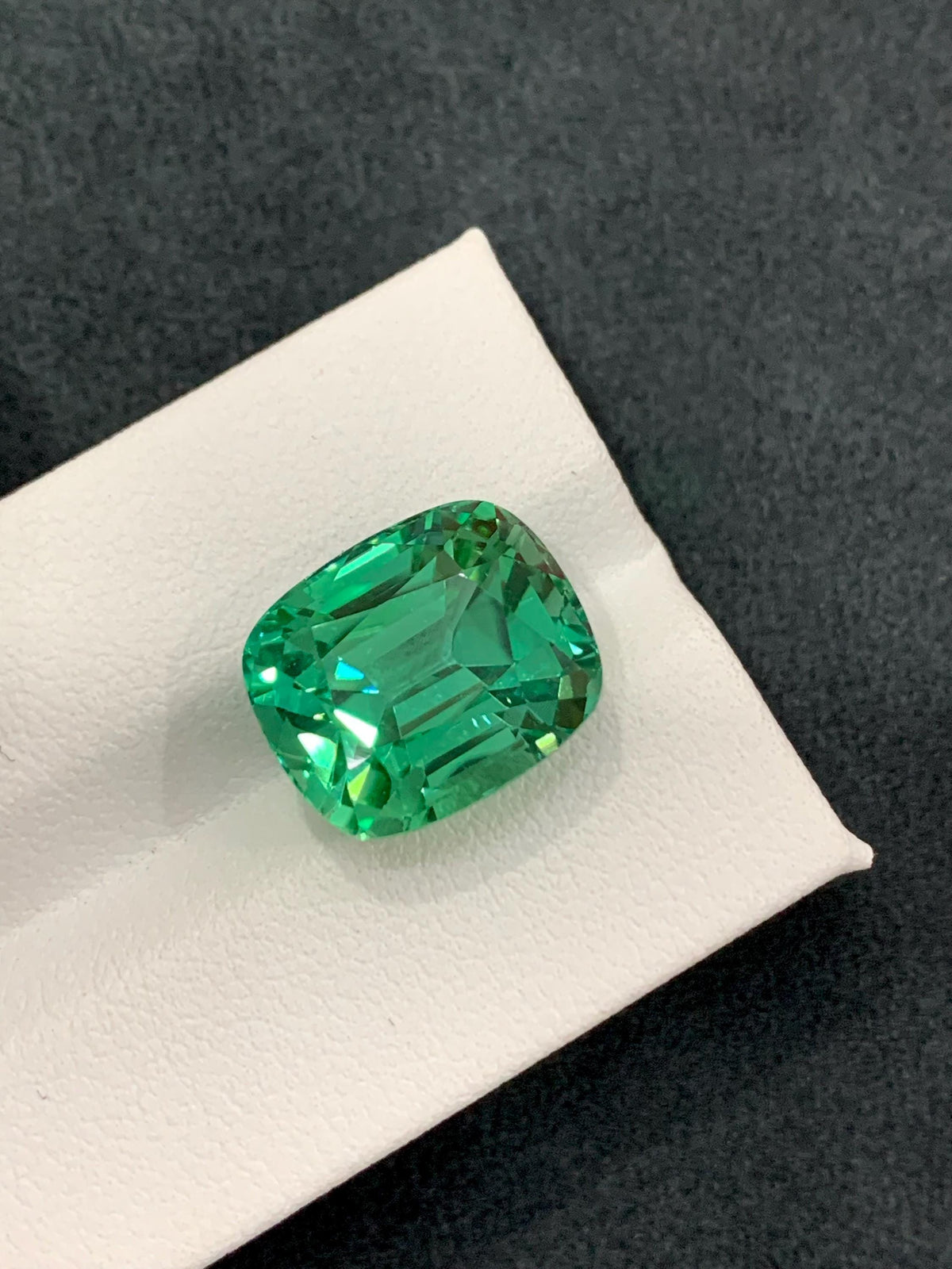 Hiddenite Green Kunzite Gemstone 13.00 Carat Cushion  from Afghanistan