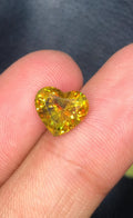 3.25 Carat Apple Green Sphene Gemstone: Faceted Ring Stone