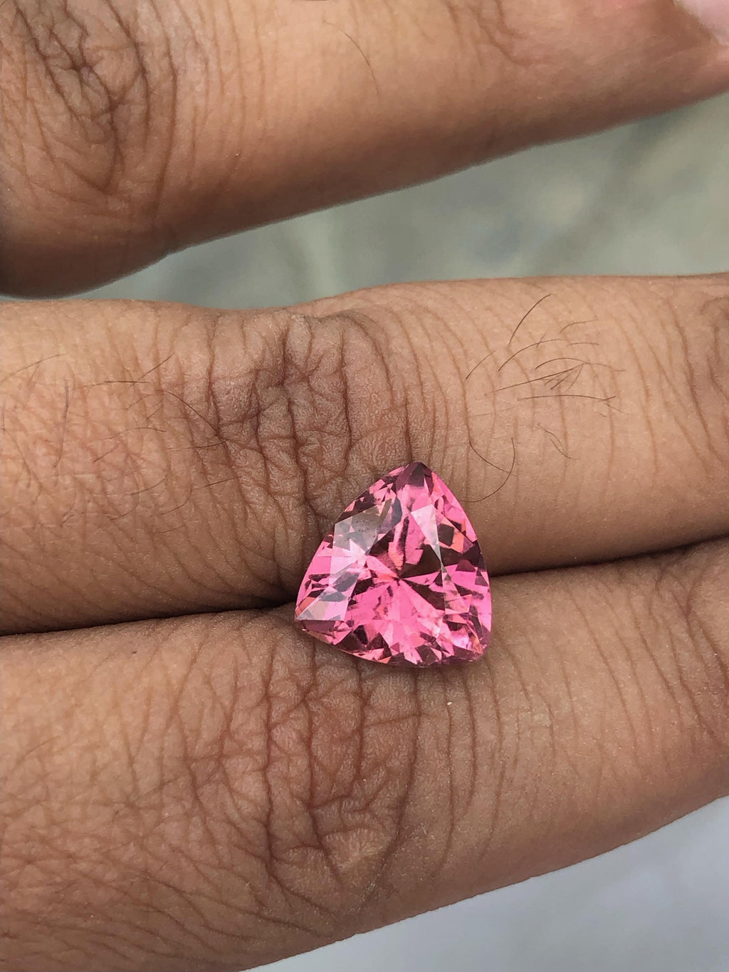 Natural Pink Tourmaline Gemstone: 5.00 CT Trillion Cut, Afghanistan Origin