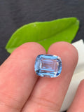 Santa Maria Blue Aquamarine Gemstone: Faceted Cushion Cut, 3.95 Carats