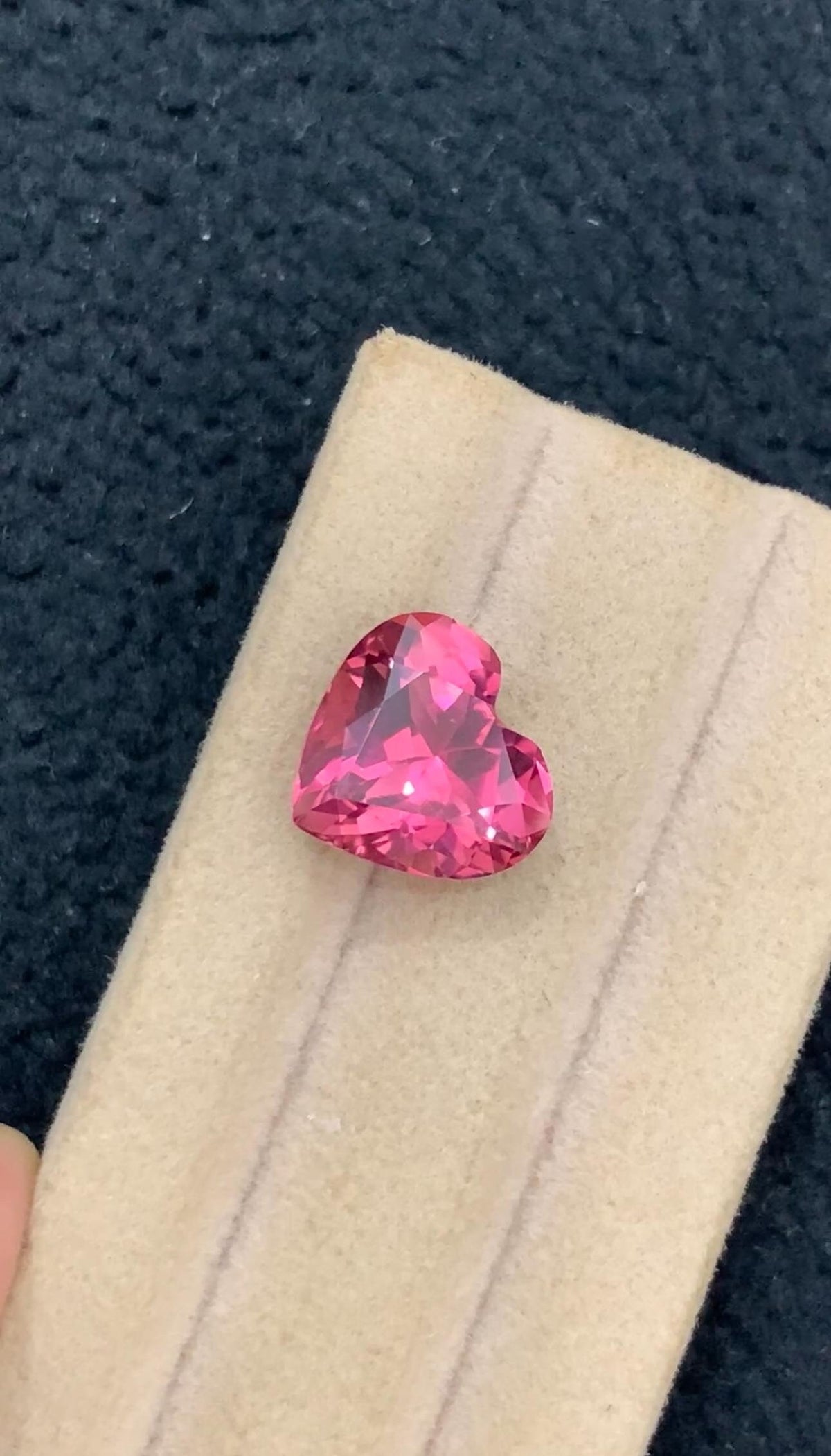 Pink Tourmaline Gemstone: 7.15 CT Heart Cut, Afghanistan Origin