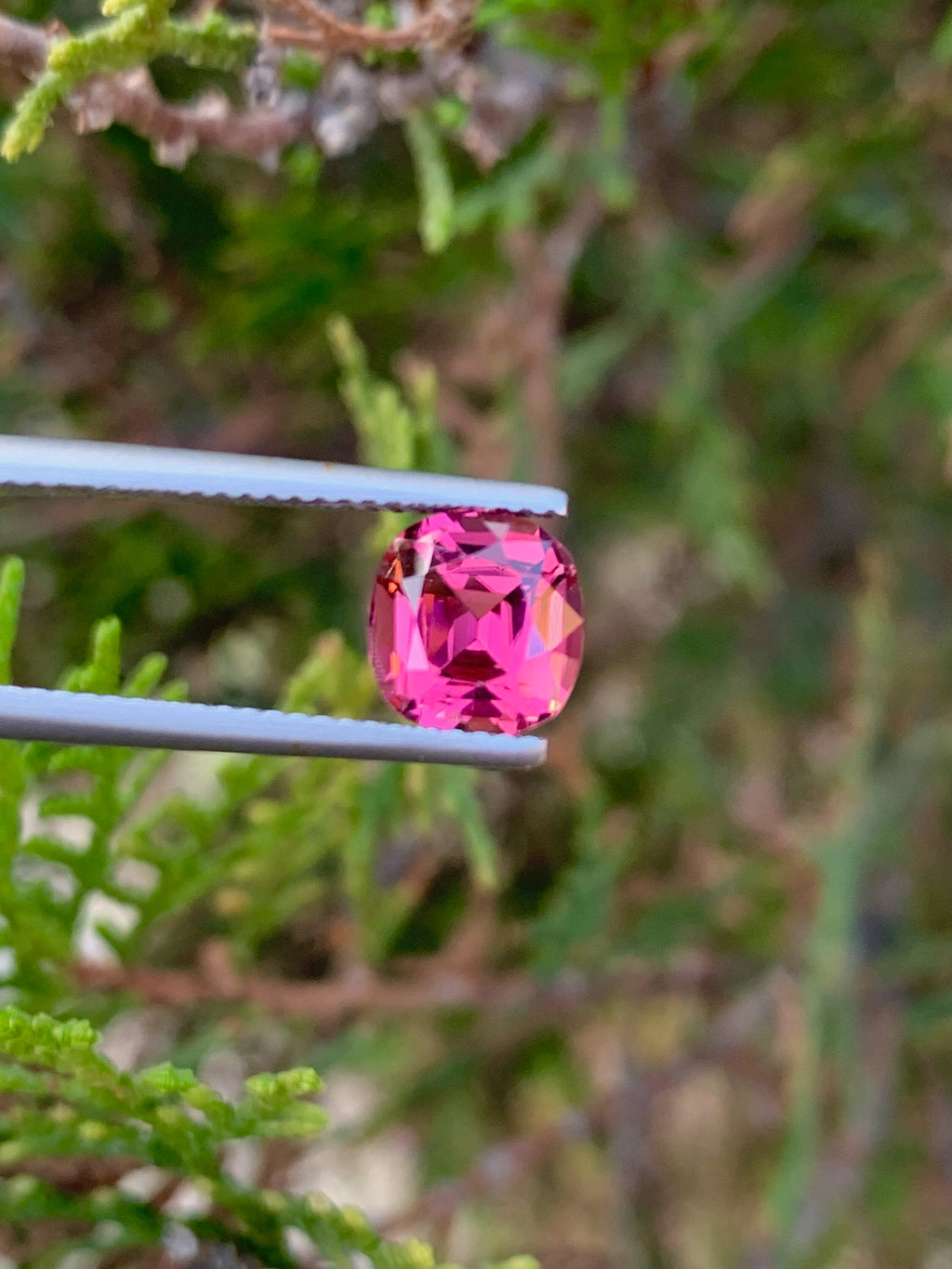 Pink Tourmaline Gemstone: 2.80 CT Faceted Cushion Cut, October Birthstone