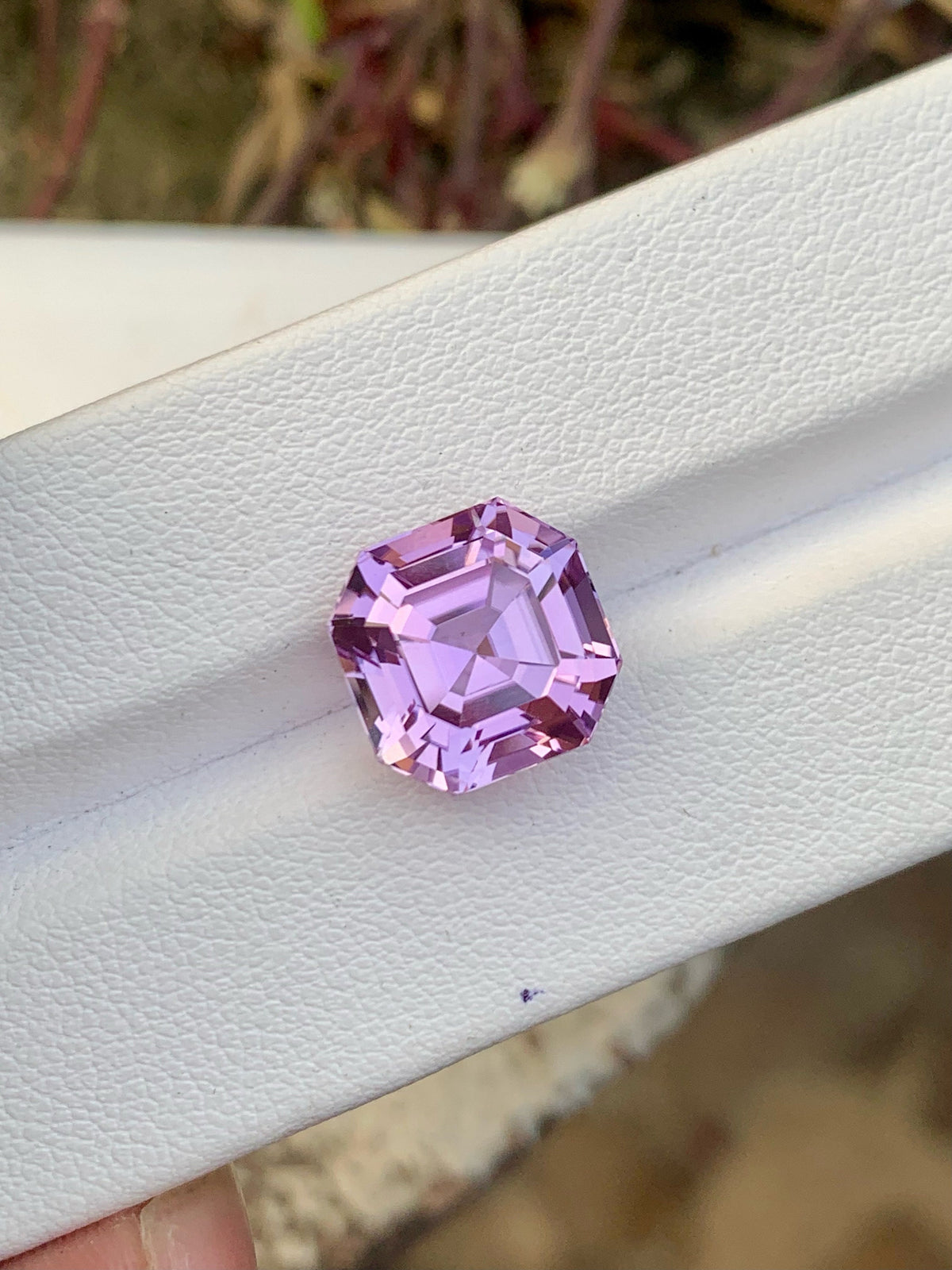 Lilac Kunzite Stone For Jewelry, Faceted Pink Kunzite Gemstone, 8.45 CT