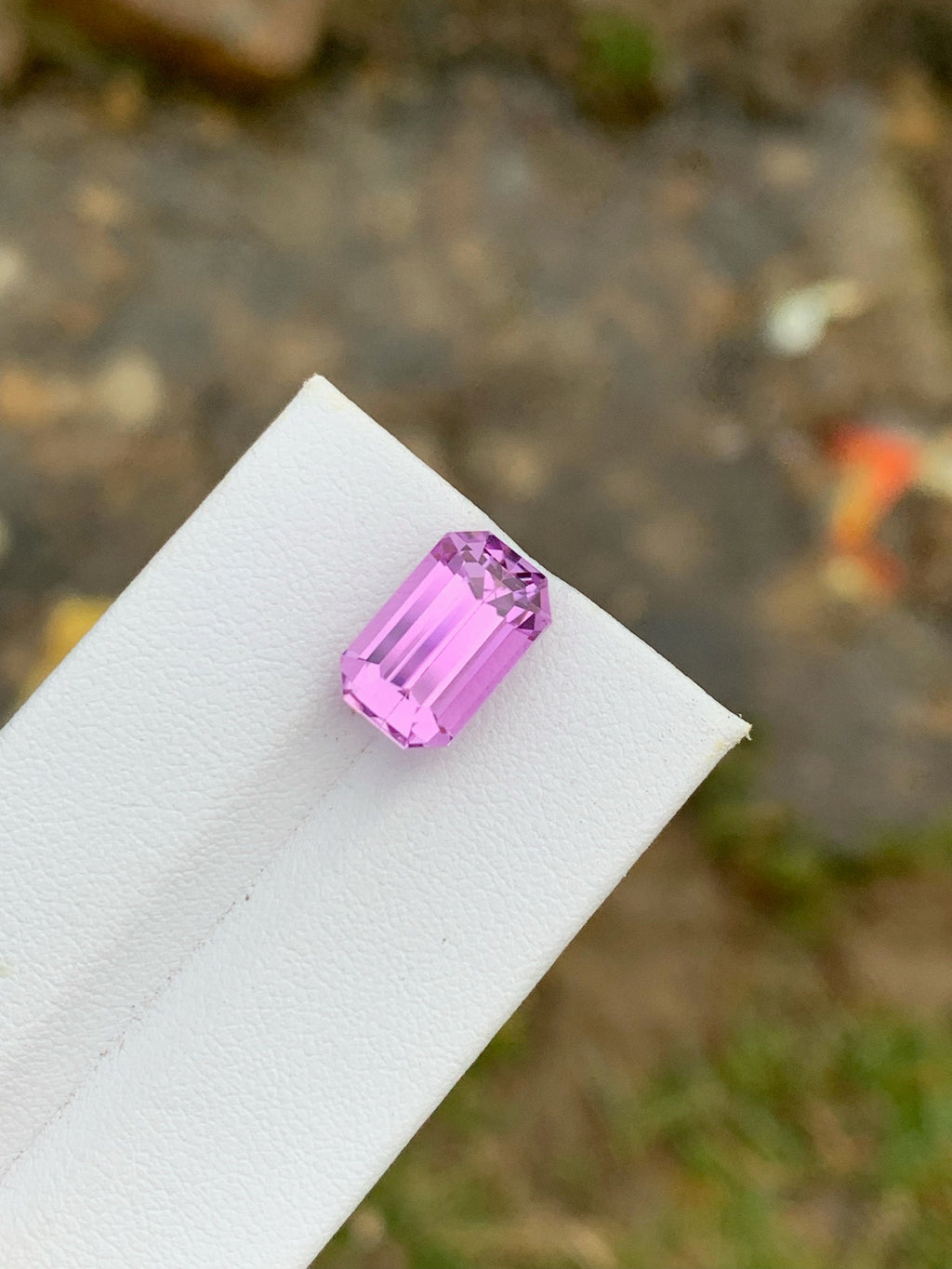 Emerald Cut Pink Kunzite Gemstone: Natural Faceted Spodumene, 7.50 CT