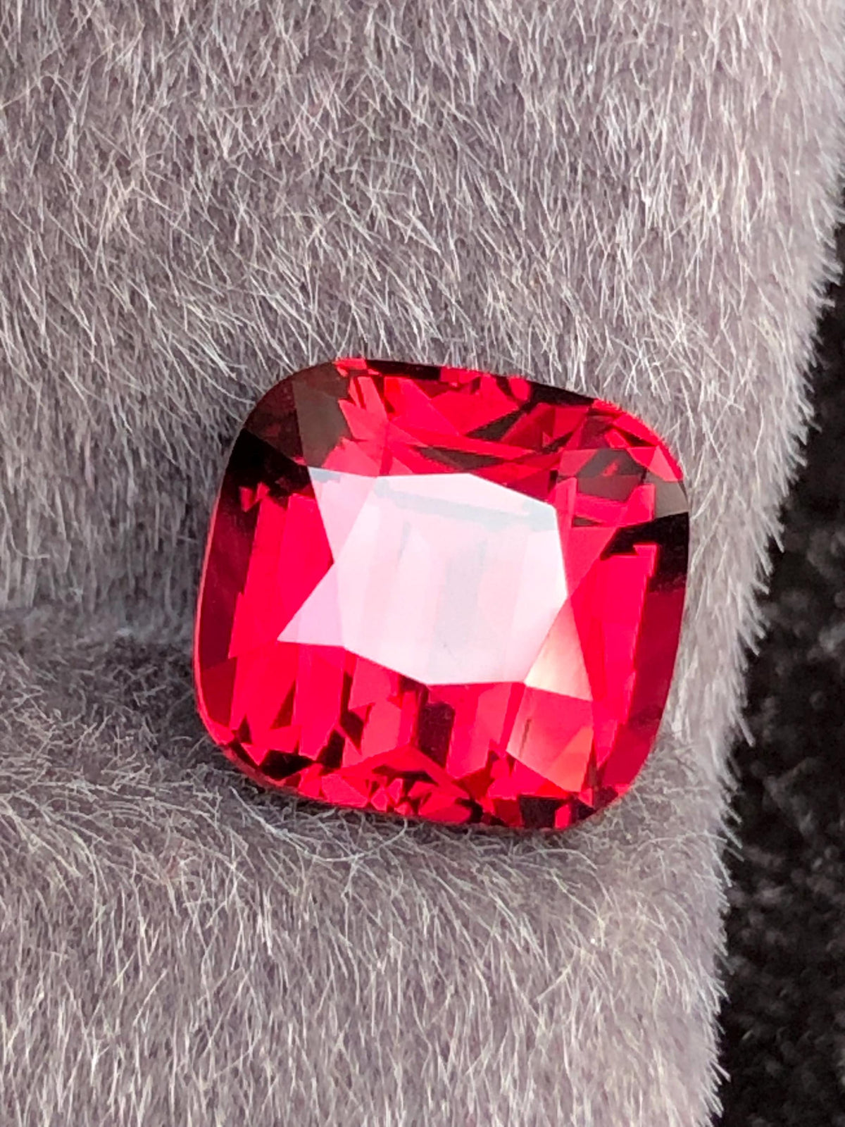 Rhodolite Garnet 3.80ct Cushion Cut - Reddish Gem from Tanzania