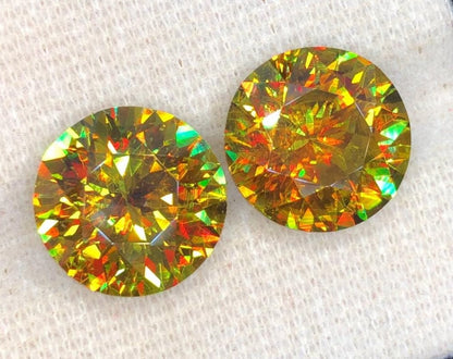 Full Fire Sphene Loose Gemstone pair