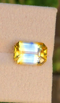 3.53 ct yellow sapphire emerald cut