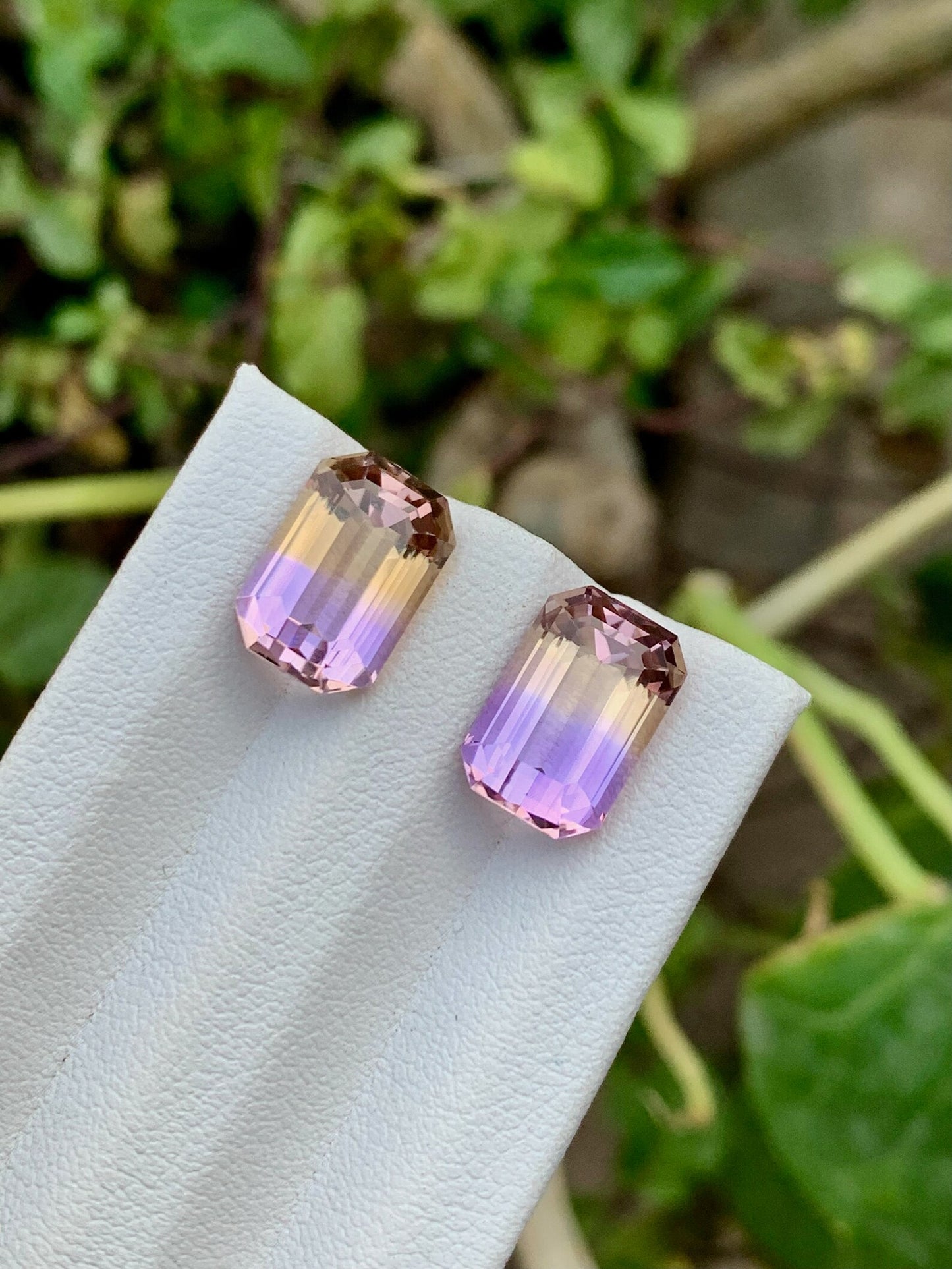 Loose Ametrine Stone pair For Jewelry making Ametrine Bi Color Gemstone Faceted Ametrine Gemstone Flawless Ametrine Cut Stone pair, 9.60CT