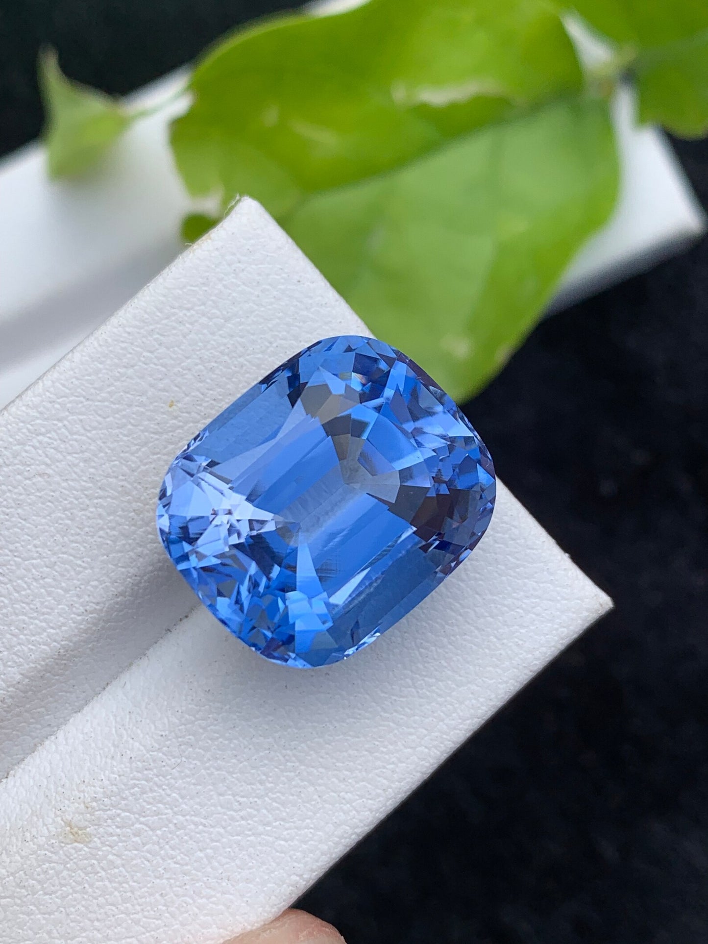 Aquamarine Loose Gemstone, Santa Maria Blue Color, Faceted Cushion Cut, Beryl