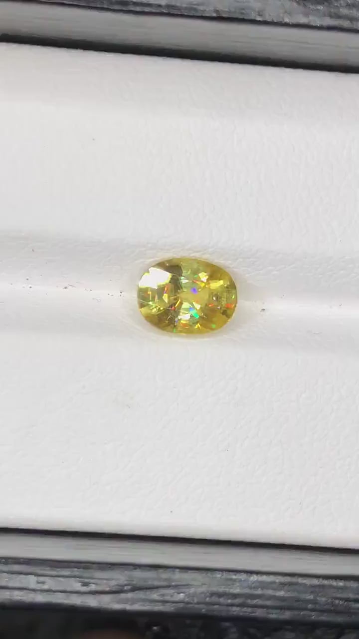 1.45ct Oval Fire Sphene – Natural Titanite Gemstone from Skardu, Pakistan
