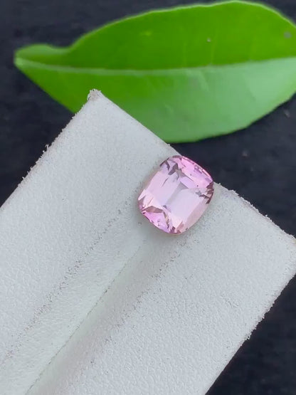 Baby Pink Tourmaline Gemstone For Ring Making , Cushion Cut Jewelry Size Faceted Tourmaline Stone , 2.85 CT