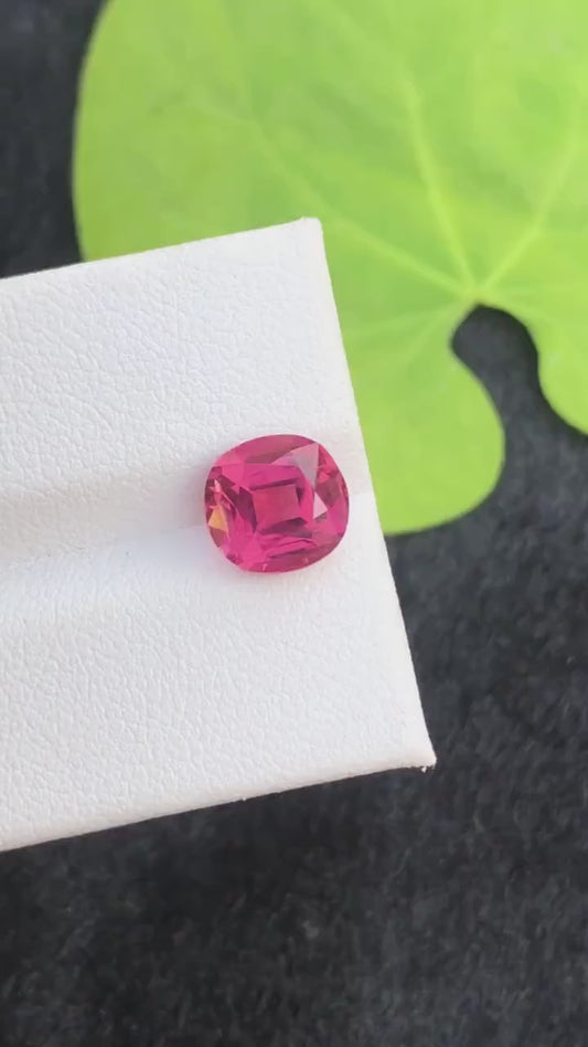 2.90ct Flawless Pink Tourmaline – Natural Cushion Cut from Afghanistan